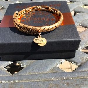 Alex and Ani vintage energy braided gold bracelet